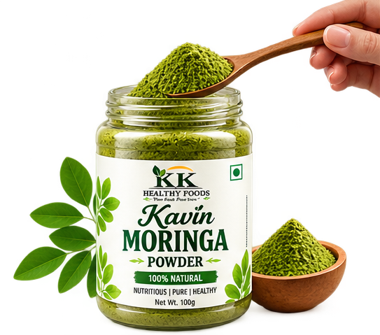 Scooping Kavin Moringa Powder